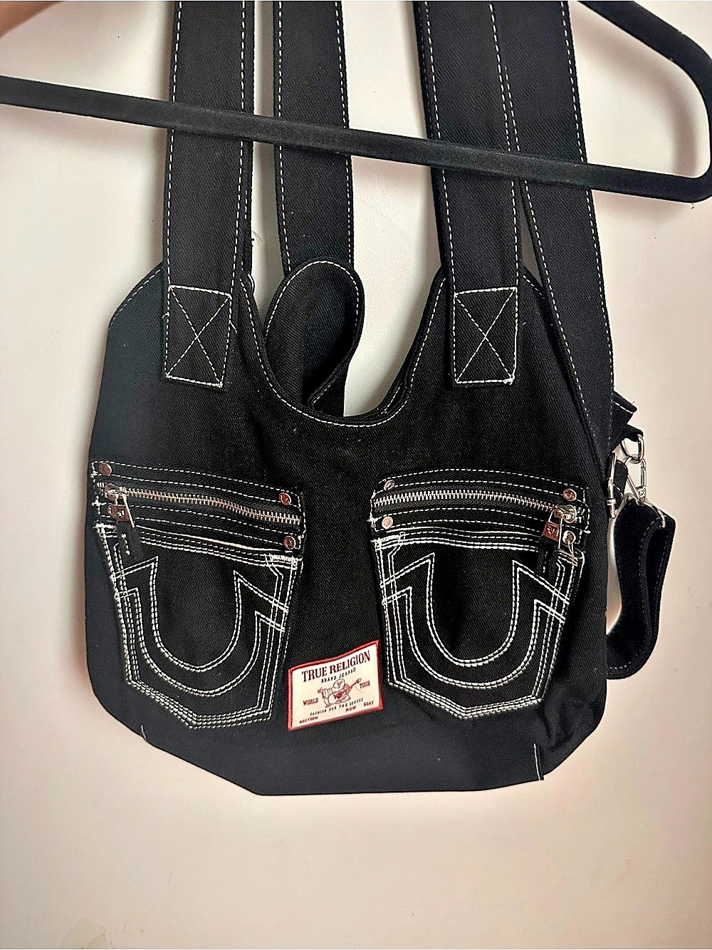 True Religion Black Shoulder Bag Like New